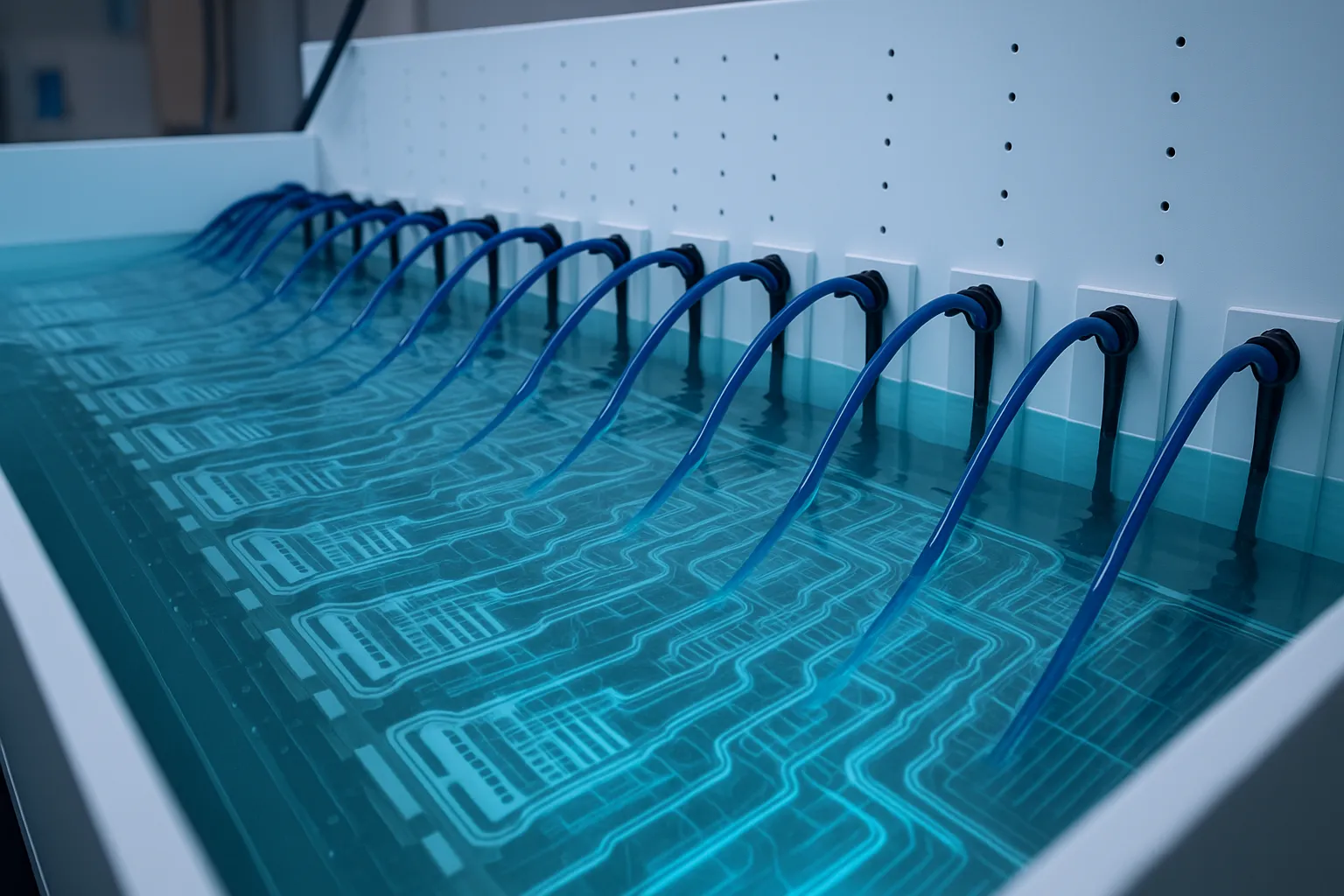 An image of liquid cooled servers.