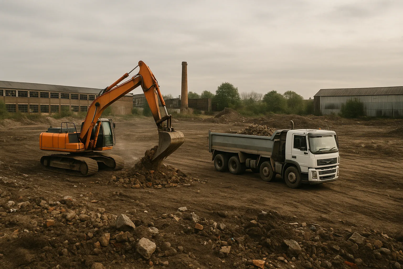 An image of a brown field site.